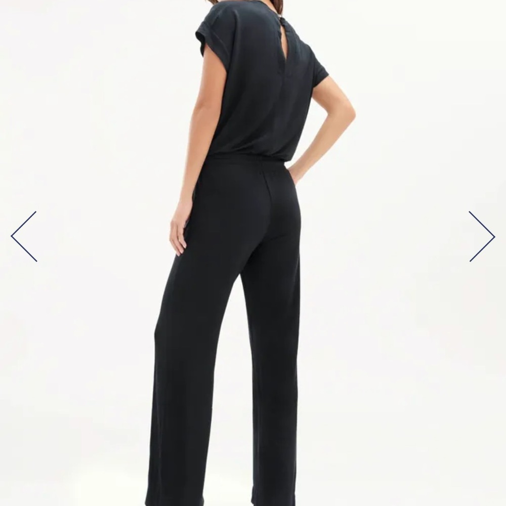 Splendid Supersoft Black tie jumpsuit pant suit - Picture 3 of 4